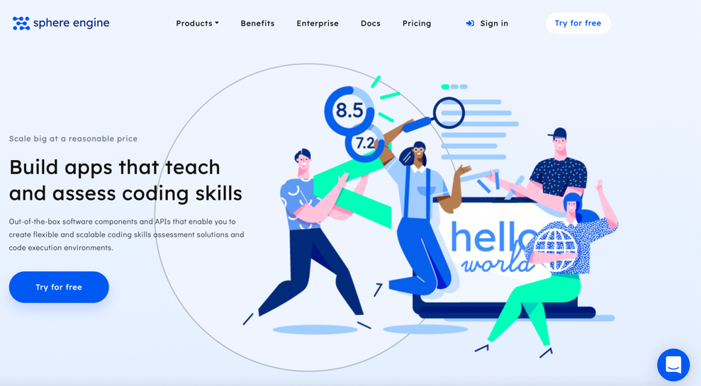 sphere engine homepage