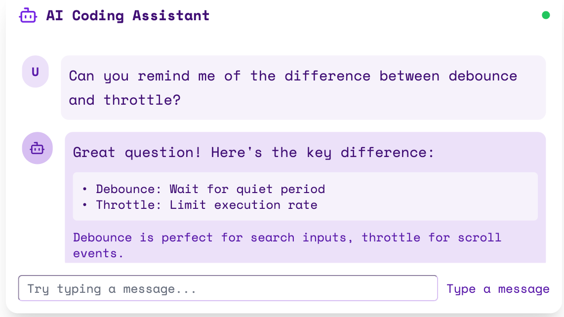 Image demonstrating CodeSubmit's AI coding assistant